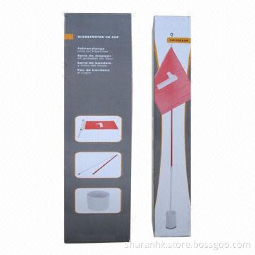 Golf Flag Stick and Cup, Made of PP Material with Red Color